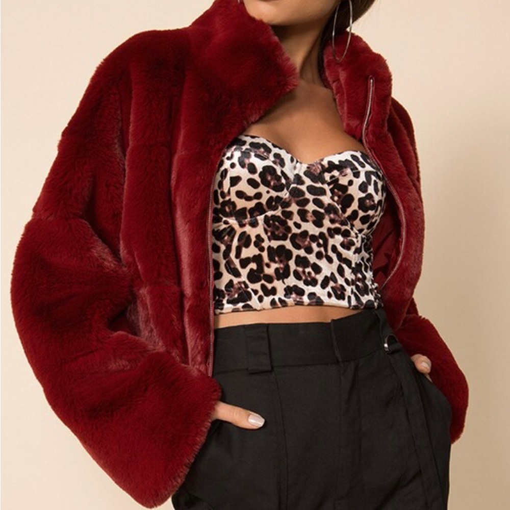 faux fur jacket ❤️